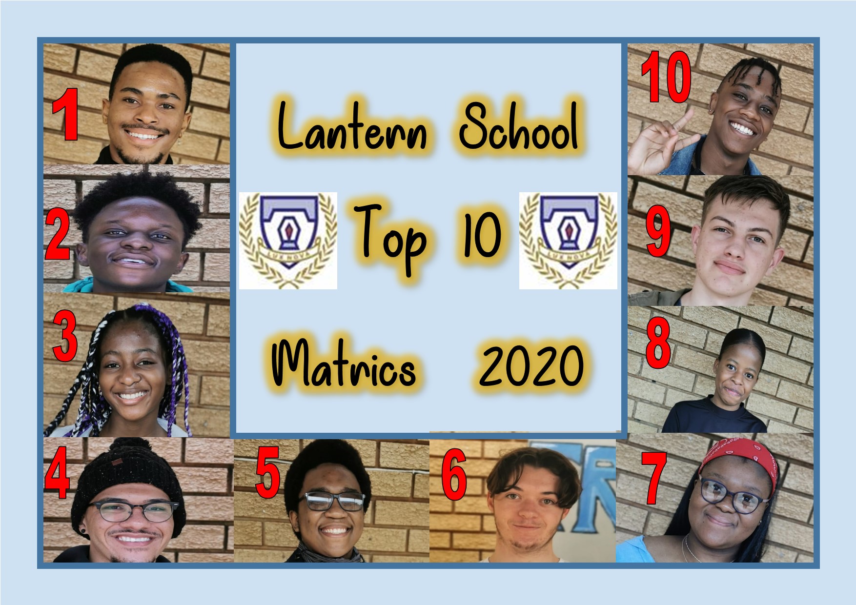 Lantern School Top 10 Matrics 2020